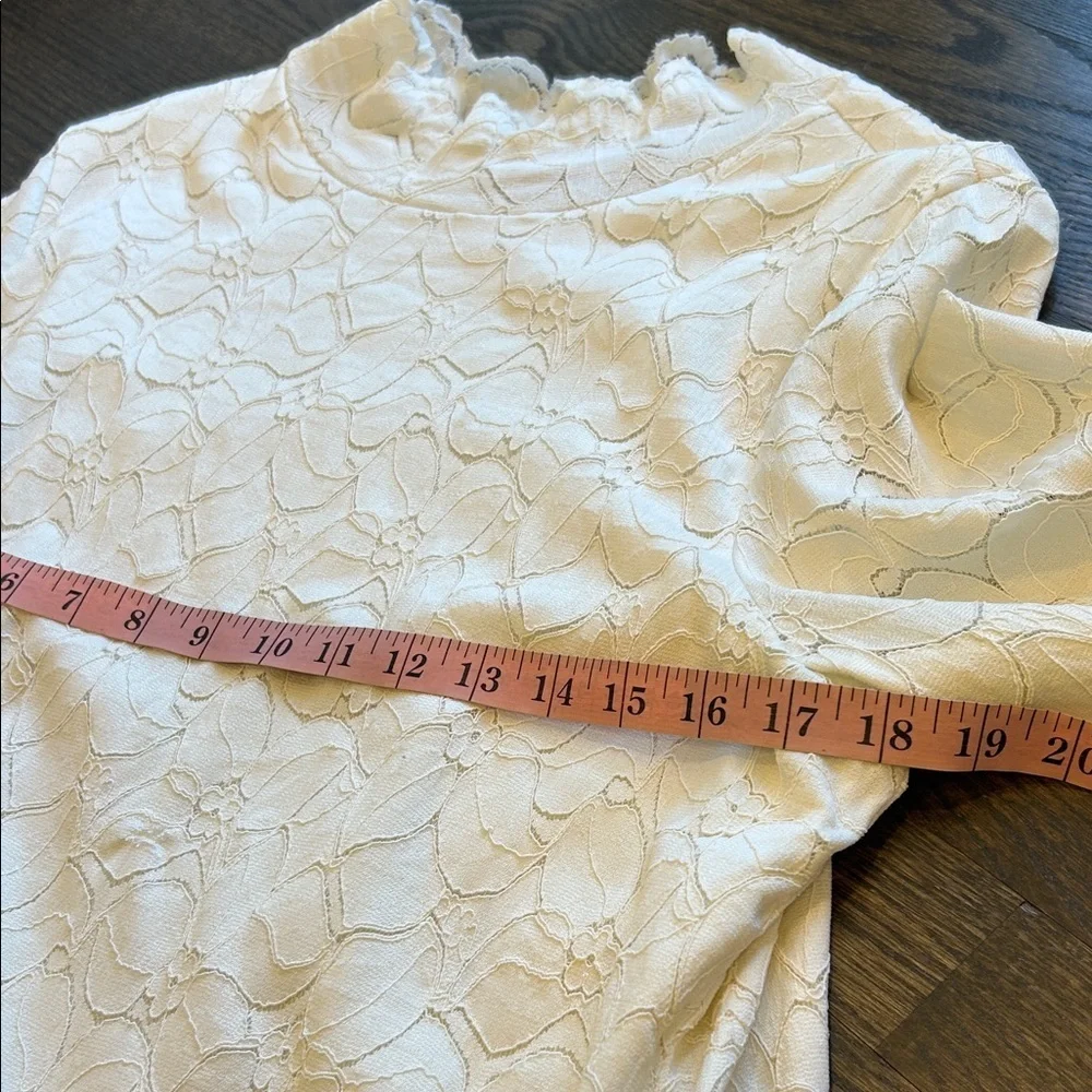 Soft Surroundings Camarra Lace Mock Neck Tunic Blouse XL Feminine Cottagecore - Picture 8 of 15